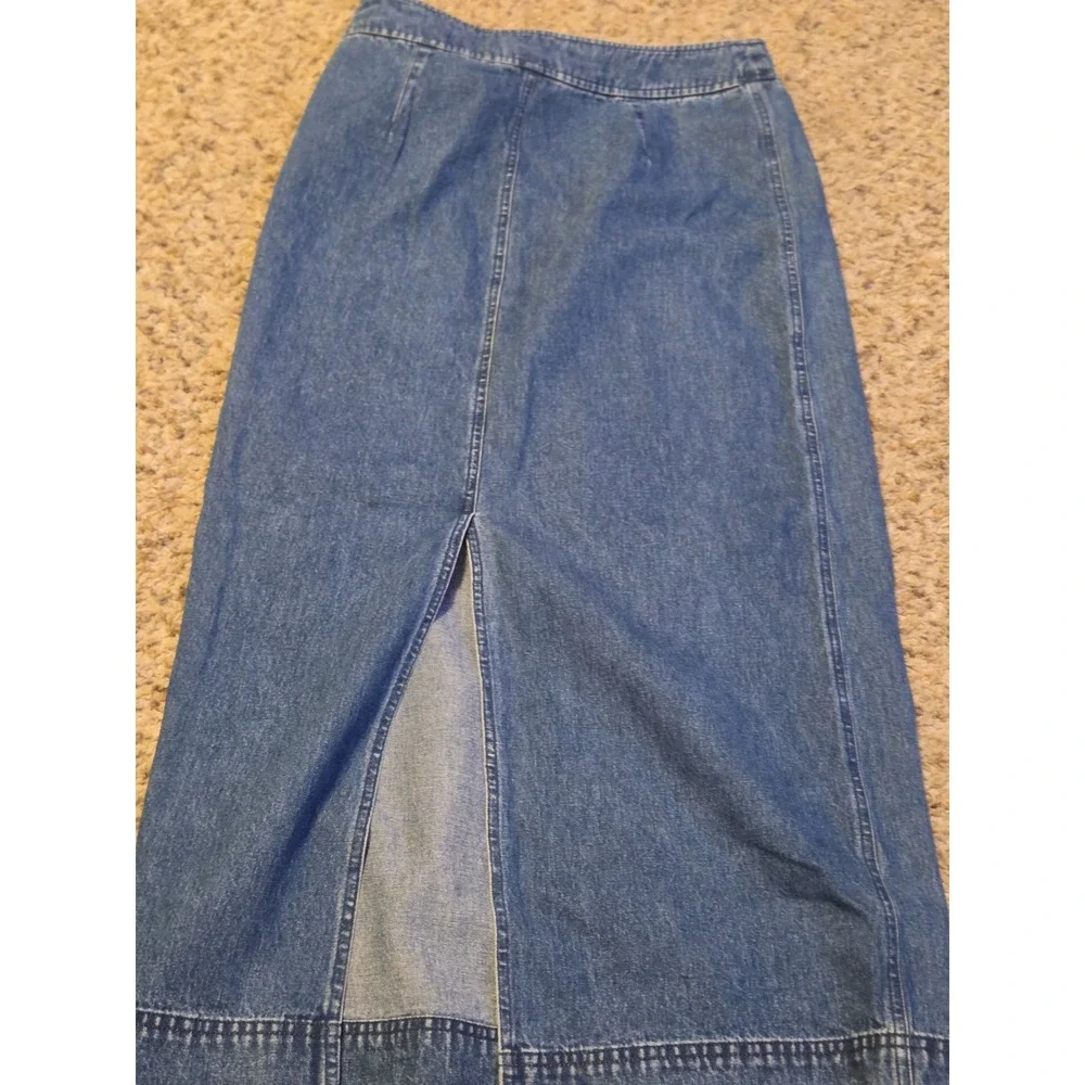 Lauren Jeans Co. Ralph Lauren Denim Maxi Skirt Women's Size 8 Blue